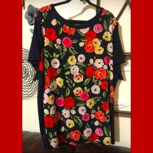 3X ️Lane Bryant Cheery Navy Light Soft Stretchy Womens Plus Size Top!